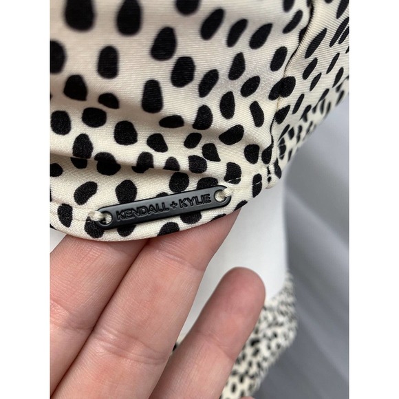 Kendall + Kylie One shoulder Top, Bottom Animal Dot Print Bikini Sz. XL Mob Wife - Picture 4 of 12